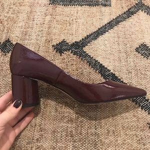 ZARA BURGUNDY HEELS NEVER WORN